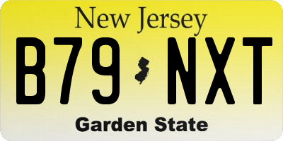 NJ license plate B79NXT