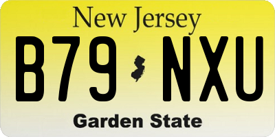 NJ license plate B79NXU