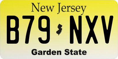 NJ license plate B79NXV