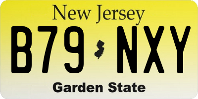 NJ license plate B79NXY