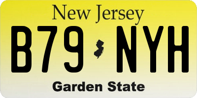 NJ license plate B79NYH