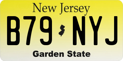 NJ license plate B79NYJ