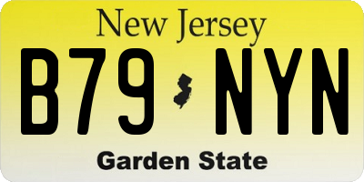 NJ license plate B79NYN
