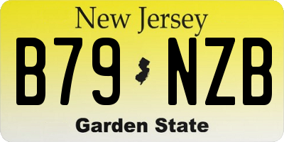 NJ license plate B79NZB
