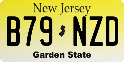 NJ license plate B79NZD