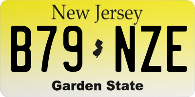 NJ license plate B79NZE