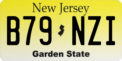 NJ license plate B79NZI