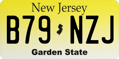 NJ license plate B79NZJ
