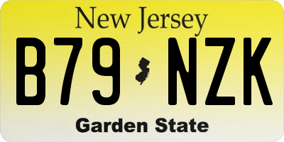 NJ license plate B79NZK
