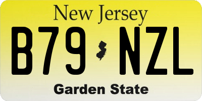 NJ license plate B79NZL
