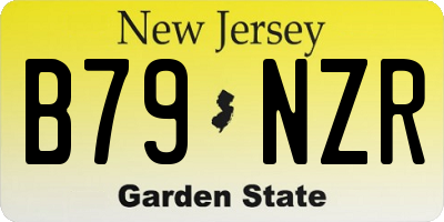 NJ license plate B79NZR