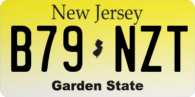 NJ license plate B79NZT