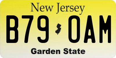 NJ license plate B79OAM