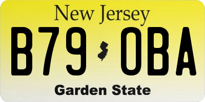 NJ license plate B79OBA
