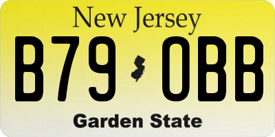 NJ license plate B79OBB