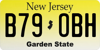 NJ license plate B79OBH