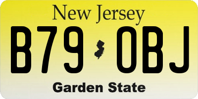 NJ license plate B79OBJ