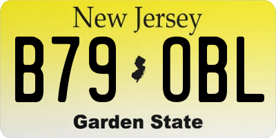 NJ license plate B79OBL