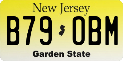 NJ license plate B79OBM