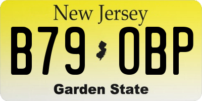 NJ license plate B79OBP