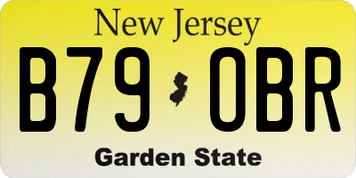 NJ license plate B79OBR