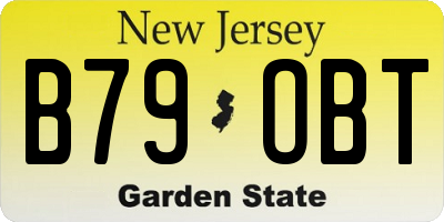 NJ license plate B79OBT