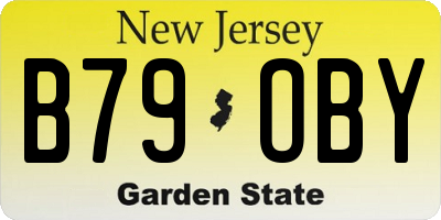 NJ license plate B79OBY