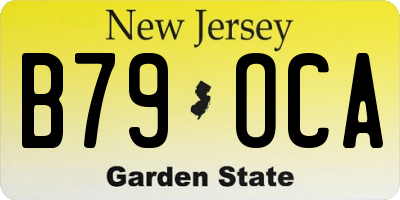 NJ license plate B79OCA
