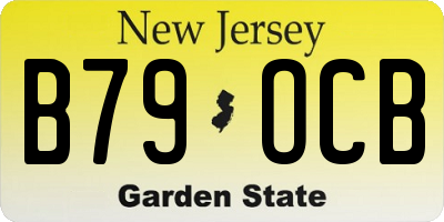 NJ license plate B79OCB
