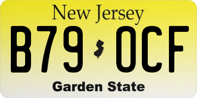 NJ license plate B79OCF