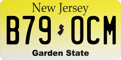 NJ license plate B79OCM