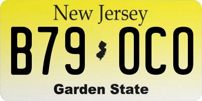NJ license plate B79OCO