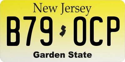 NJ license plate B79OCP