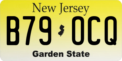 NJ license plate B79OCQ