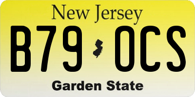 NJ license plate B79OCS