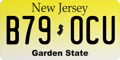 NJ license plate B79OCU