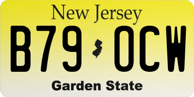 NJ license plate B79OCW
