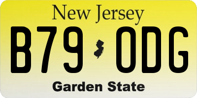NJ license plate B79ODG