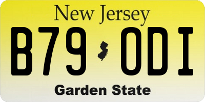 NJ license plate B79ODI