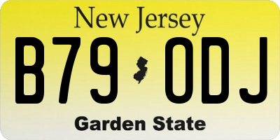 NJ license plate B79ODJ