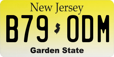NJ license plate B79ODM