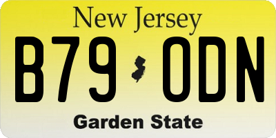 NJ license plate B79ODN