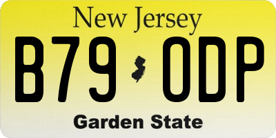 NJ license plate B79ODP