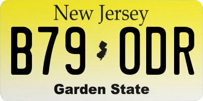 NJ license plate B79ODR