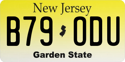 NJ license plate B79ODU