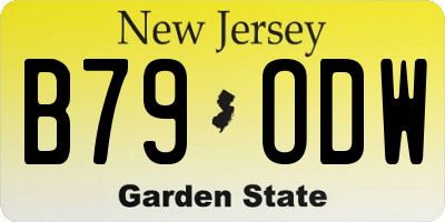 NJ license plate B79ODW