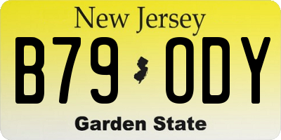 NJ license plate B79ODY