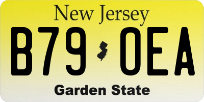 NJ license plate B79OEA