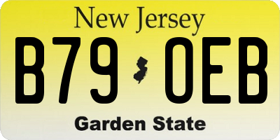 NJ license plate B79OEB
