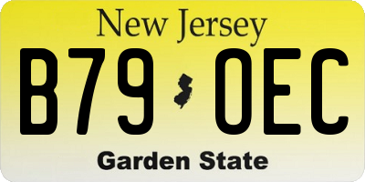 NJ license plate B79OEC